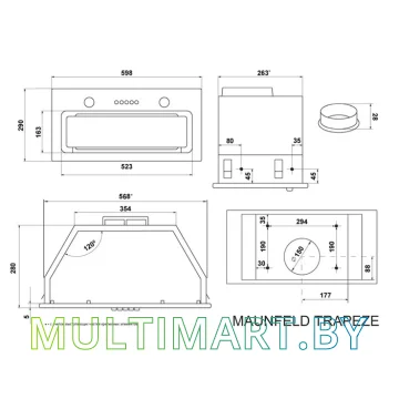 Вытяжка MAUNFELD Trapeze 602M (черный) картинка 14